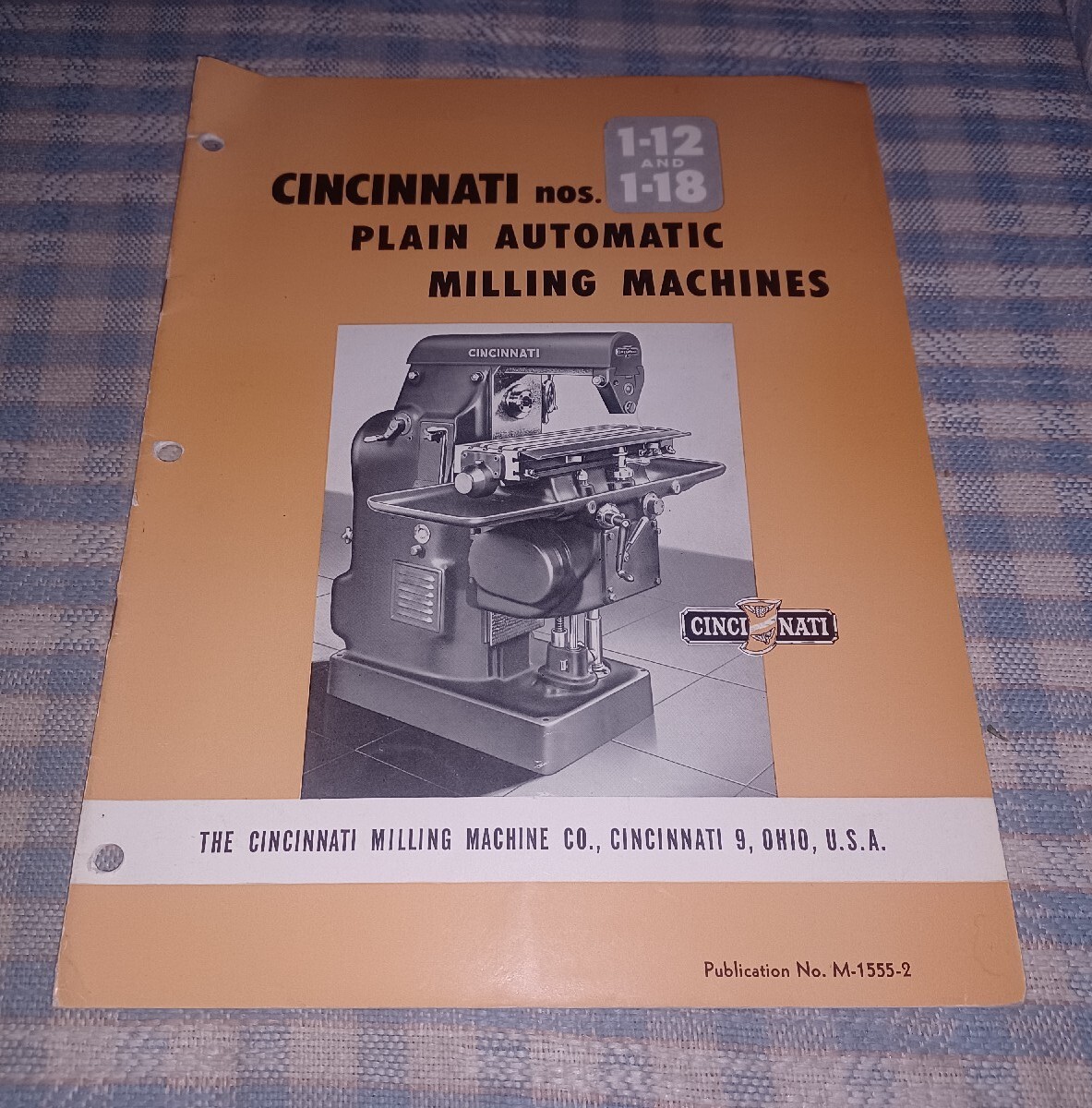 1947 Cincinnati No 1-12 18 Automatic Milling Machine Sales Book Catalog M-1555-2