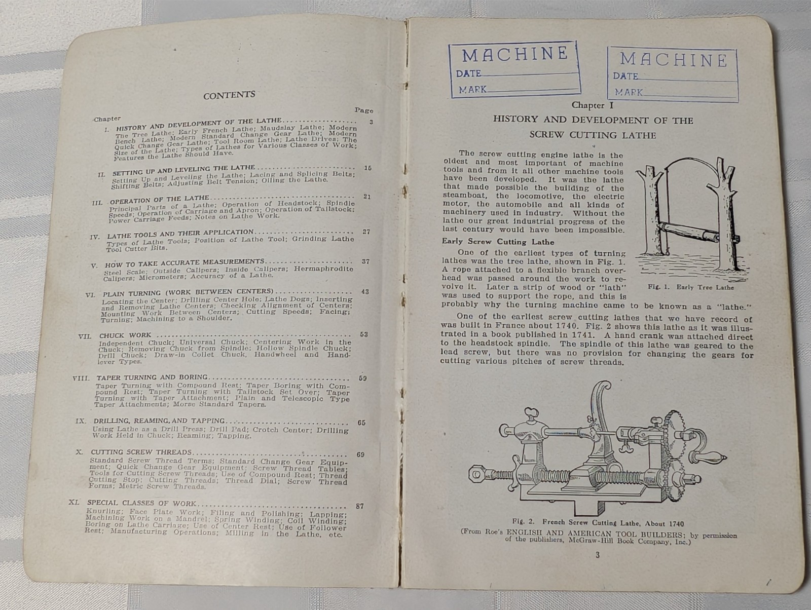 1943 HOW TO RUN A LATHE REFERENCE BOOK MACHINERY VOLUME 1 INFORMATION BOOKLET
