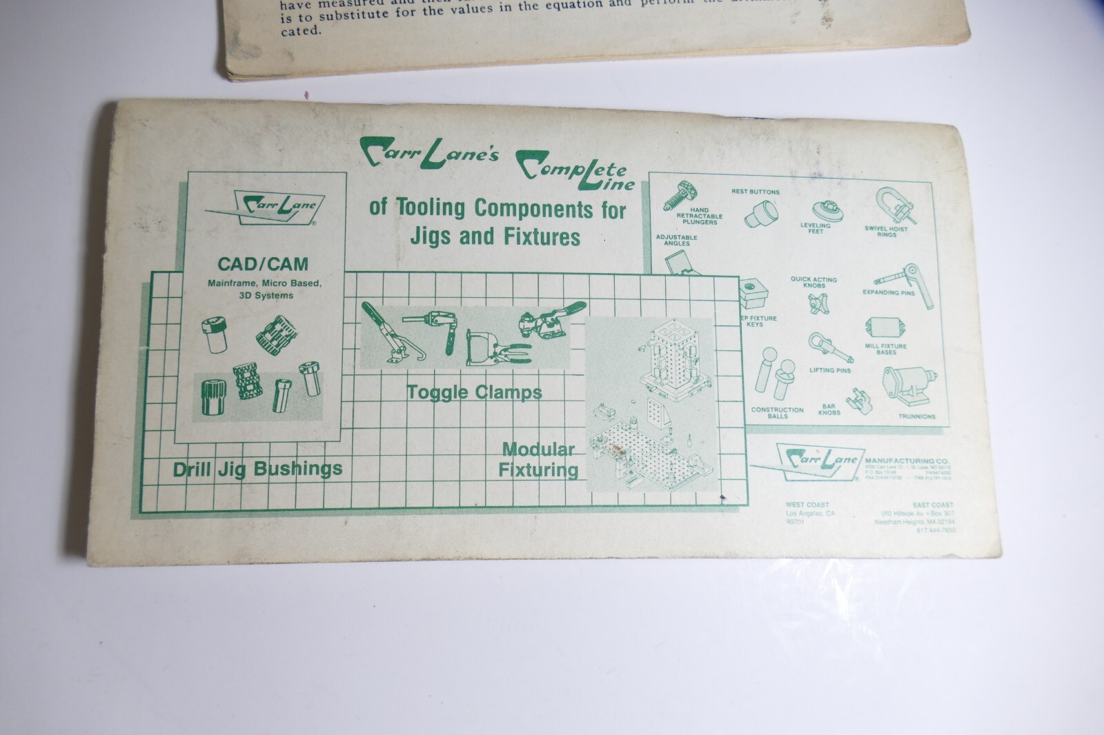 Carr Lane Handy Multipliers & Trigonometry Tables For Engineers 1989 + Bonus