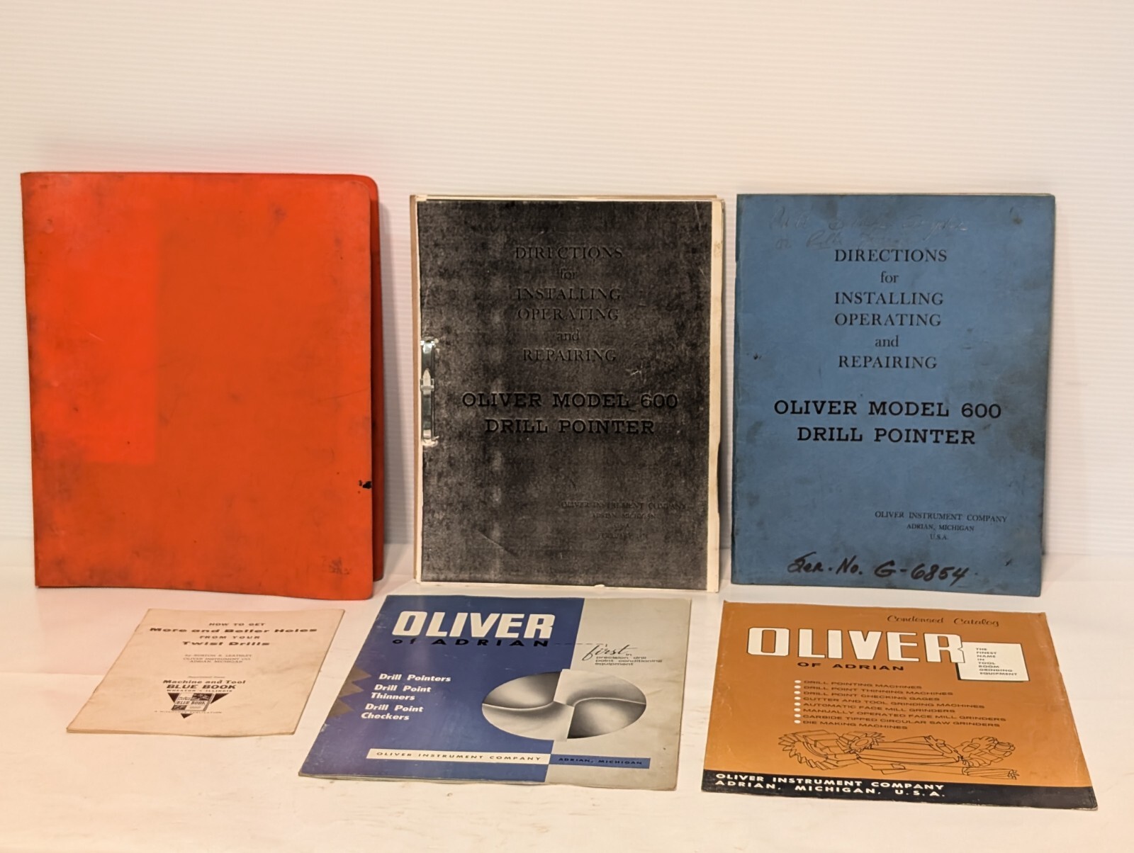 Lot of 6 Oliver of Adrian Manuals  Catalogs, Varying Types As Pictured