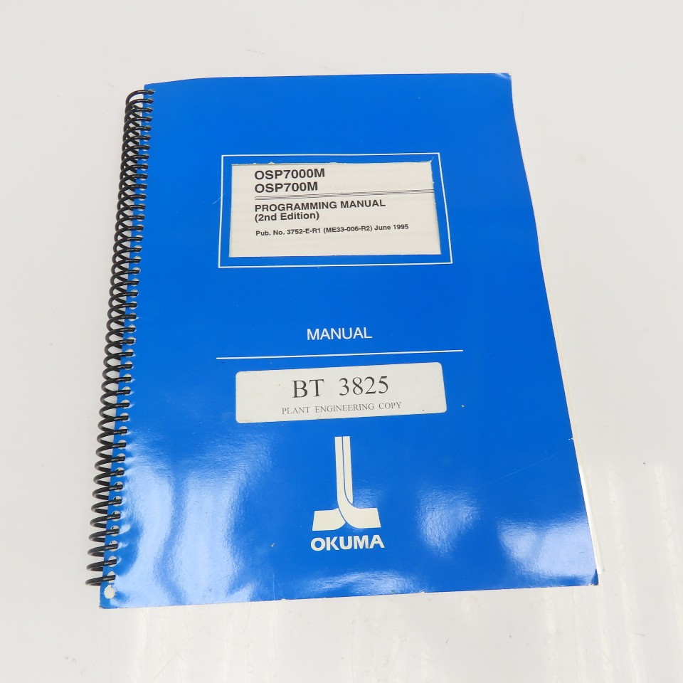 Okuma OSP7000M OSP700M 3750-E-R1 Programming Manual