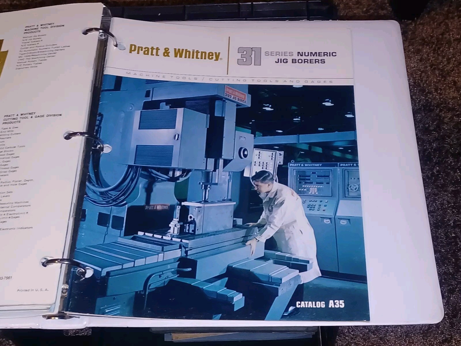1974 Pratt & Whitney MACHINING TOOLS Catalog book LOT salesman 3 Ring Binder OLD