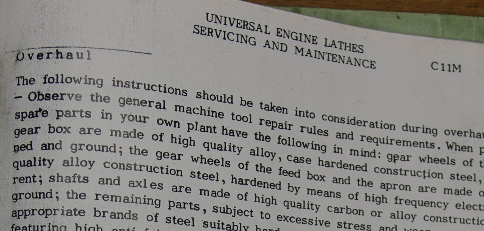 LION Mashstroy Troyan C11M C11B Lathe Operations, Maintenance and Parts Manual