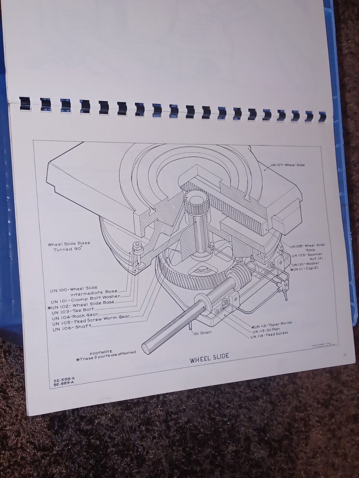 NORTON 12/14/16″ Type C Universal GRINDERS Parts Catalog Manual 1261-a Book