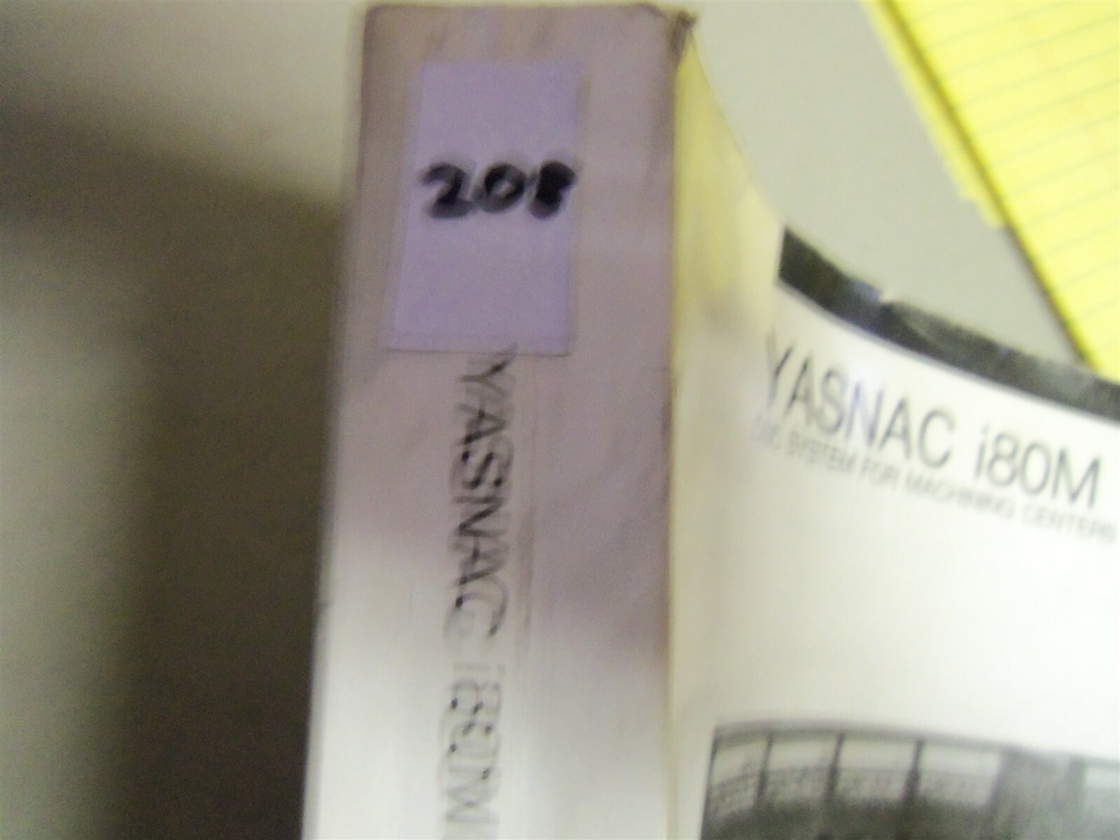 Yaskawa Yasnac i80M CNC System for Machining Centers Manual #208 *FREE SHIPPING*