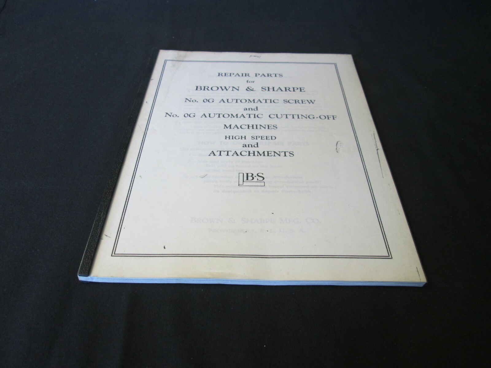 Vintage Repair Parts for Brown & Sharpe No. 0G Automatic Screw & Cutting-Off