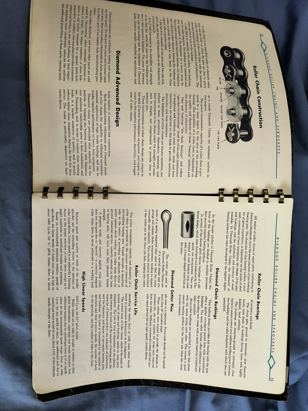 Diamond Roller Chains & Sprockets Catalog 656 1956 Vintage Machinist