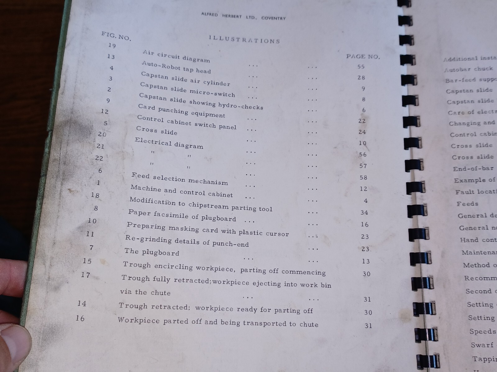 Herbert Lathe No. 2d Capstan With Auto Robot Control Operator’s Handbook Book