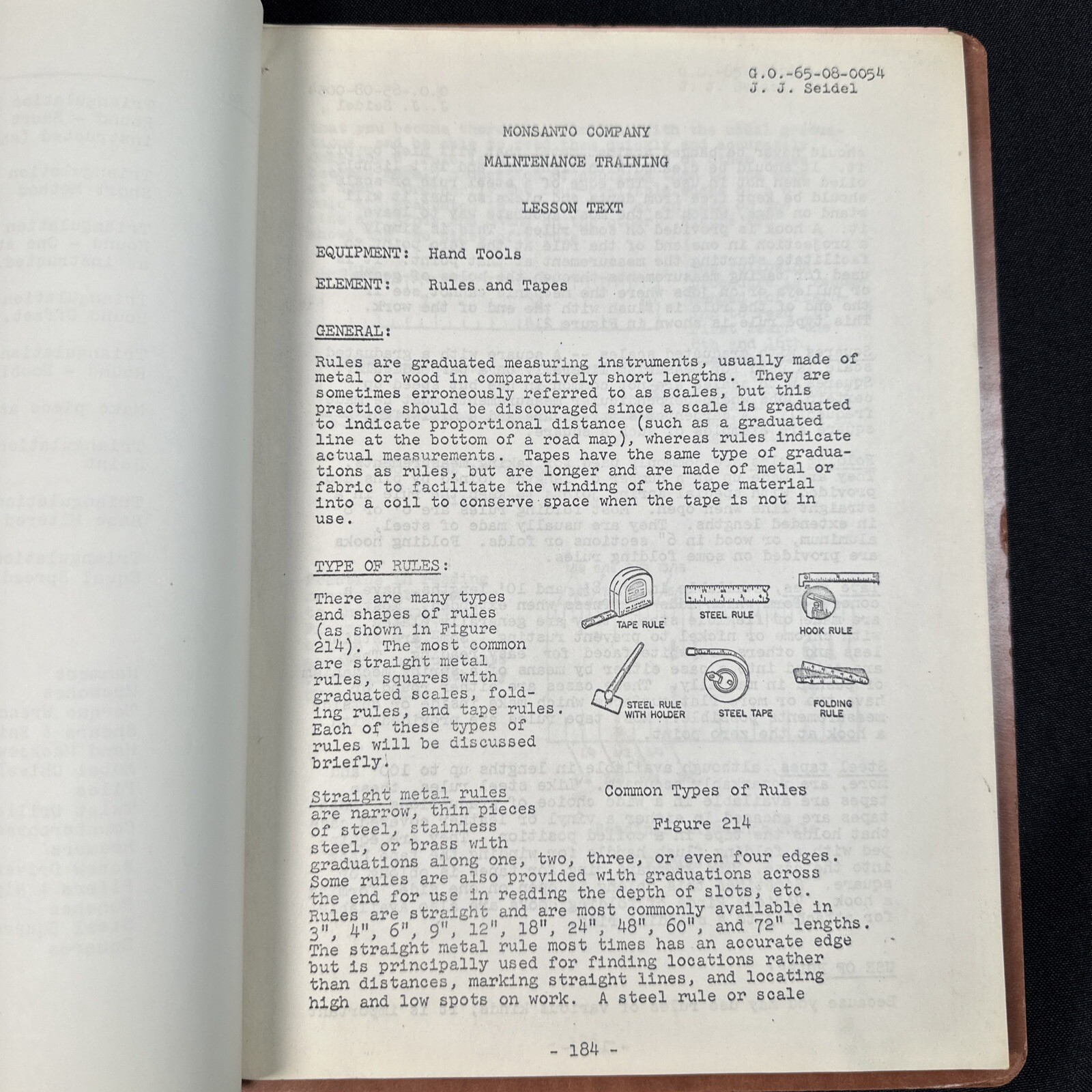 Vintage Monsanto Maintenance Training Book Manual Lessons Sheet Metal 1966