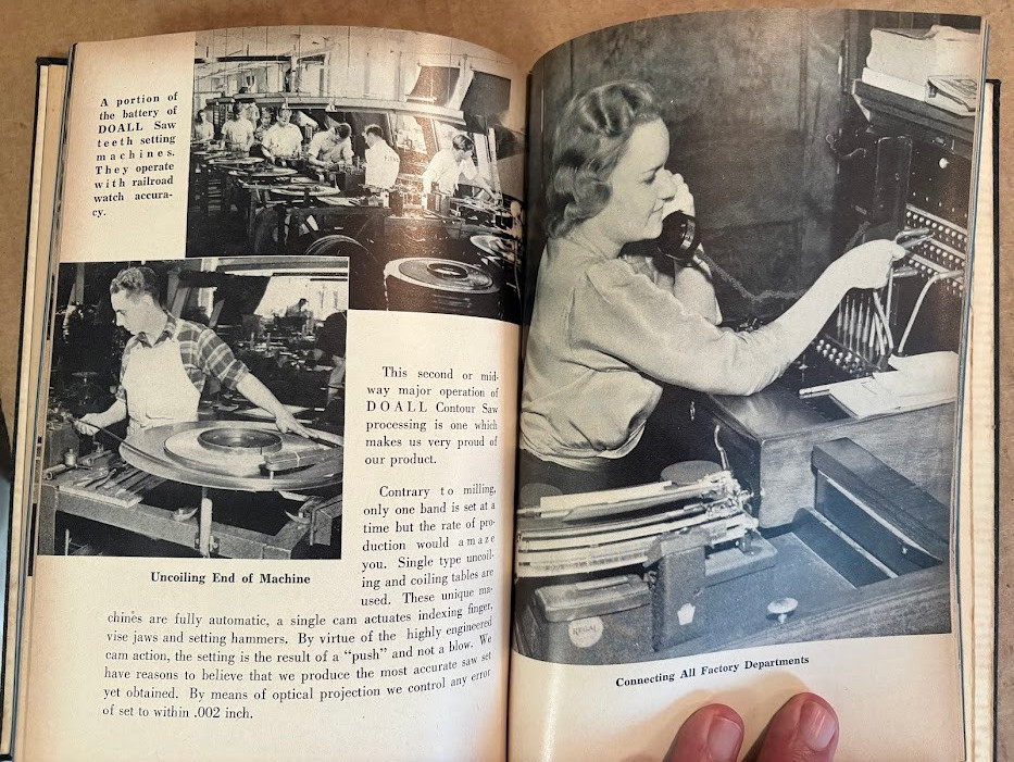 Vth Doall Service Co Manual c1943 11th Edition Contour Saws Catalog Machine Tool
