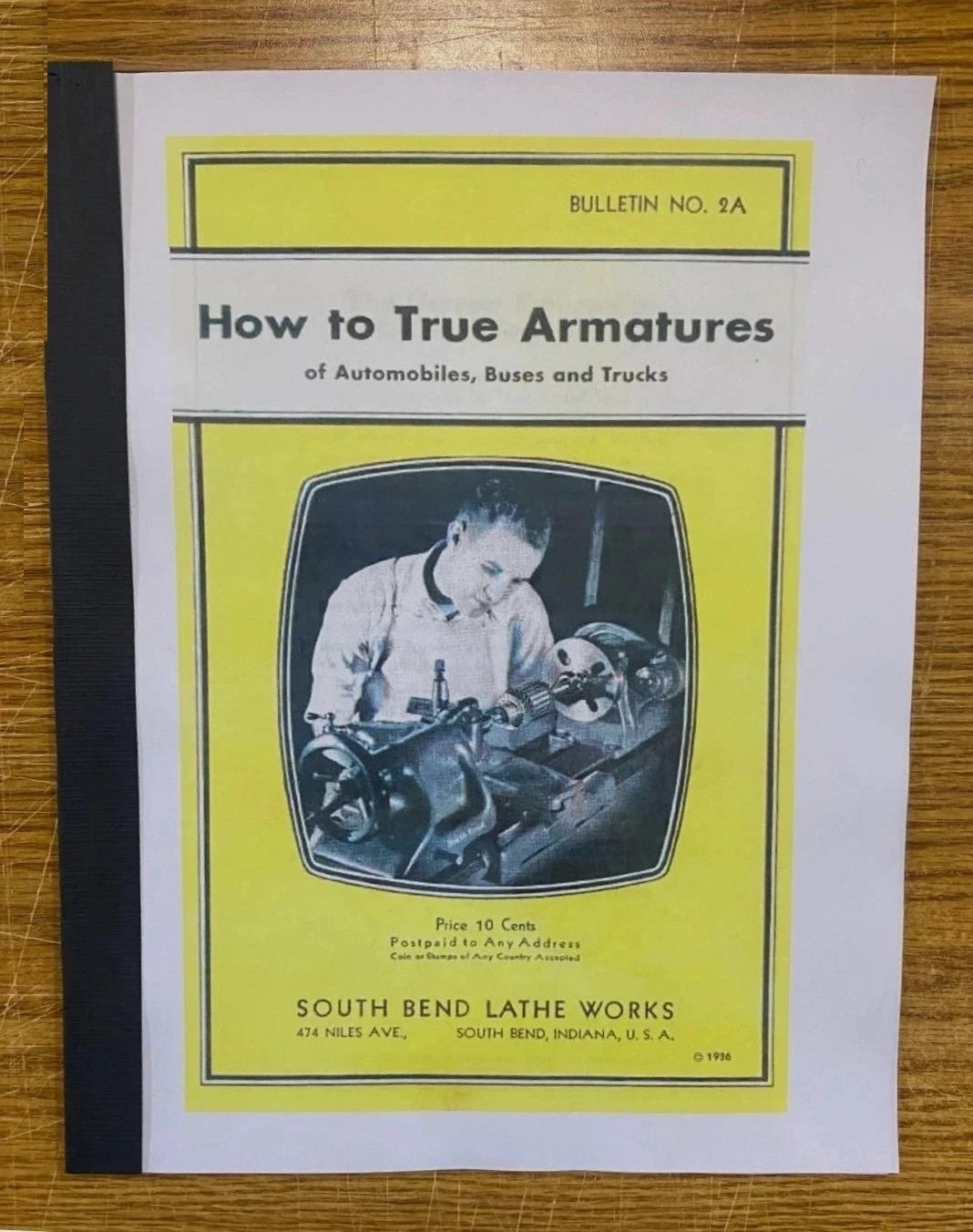 2 LATHE MANUAL – HOW TO TRUE ARMATURES OF AUTOMOBILES, BUSE FITS SOUTH BEND 2A