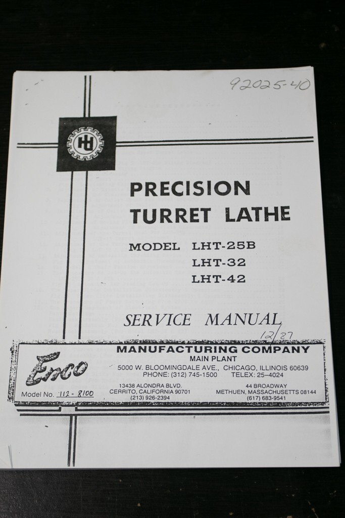 Enco LHT-25B, 32 and 42 Service, Parts and Electrical Manual 1987 Pages 56