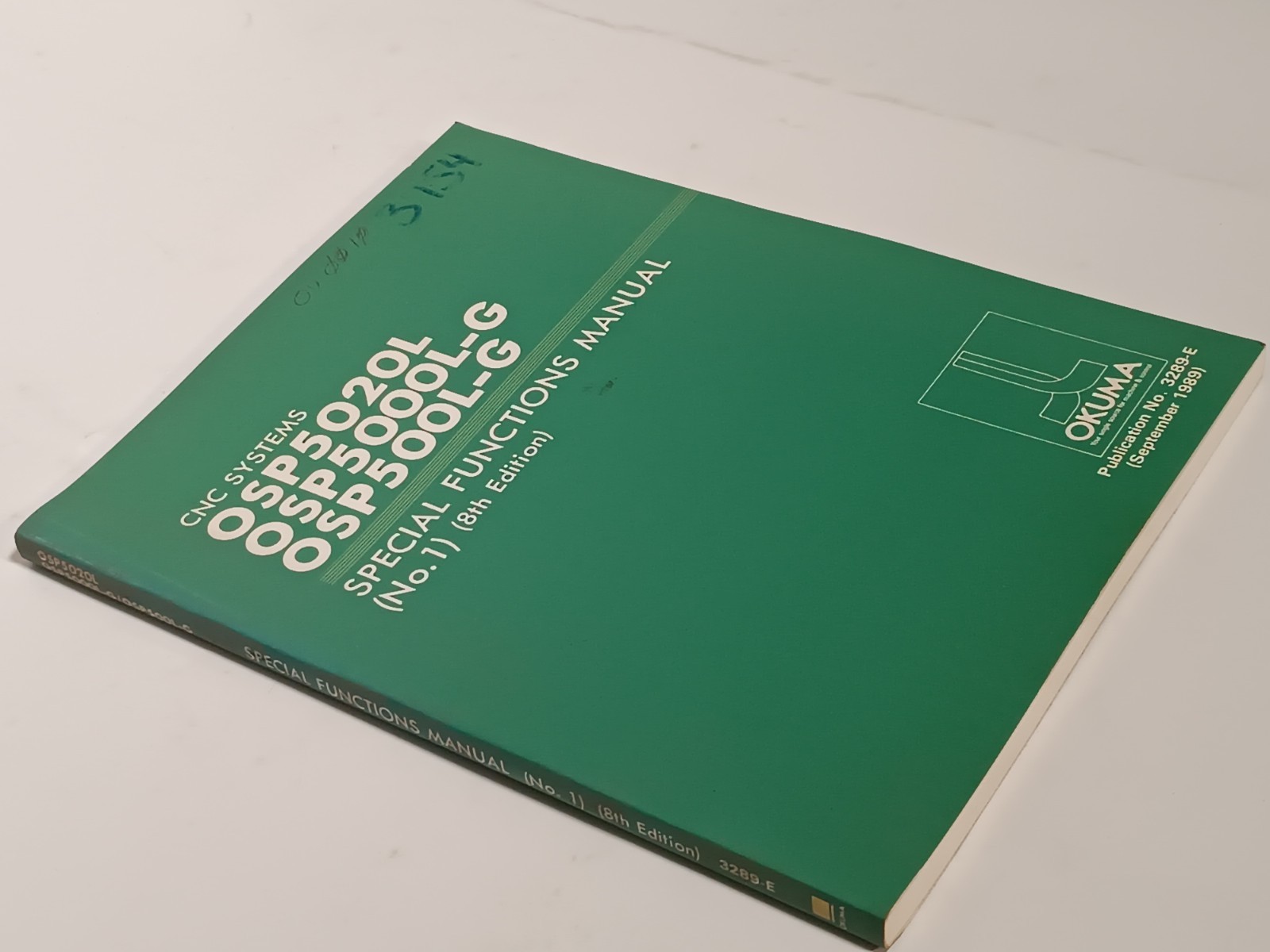 Okuma OSP5020L OSP5000L-G OSP500L-G Special Functions Manual No. 1, 8th Edition