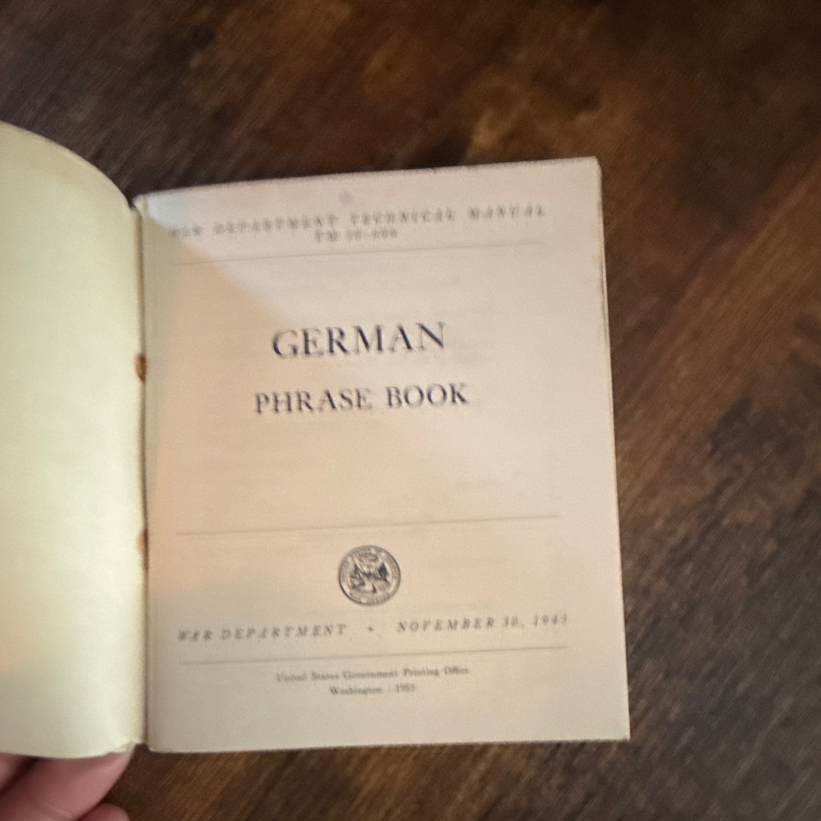 WWII War Department Language Guides from Lt. Commander Robert Hughes