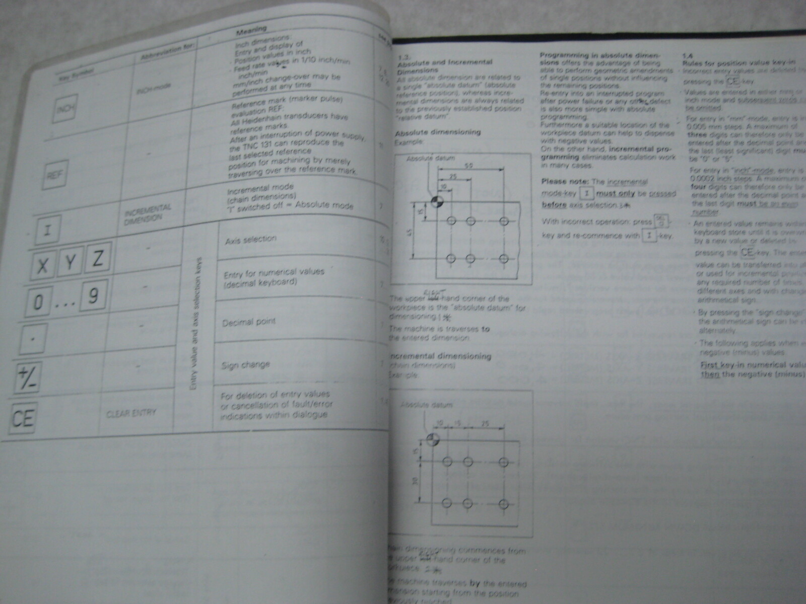 HEIDENHAIN TNC 131 CONTROL POINT TO POINT STRAIGHT CUT OPERATING MANUAL 1980