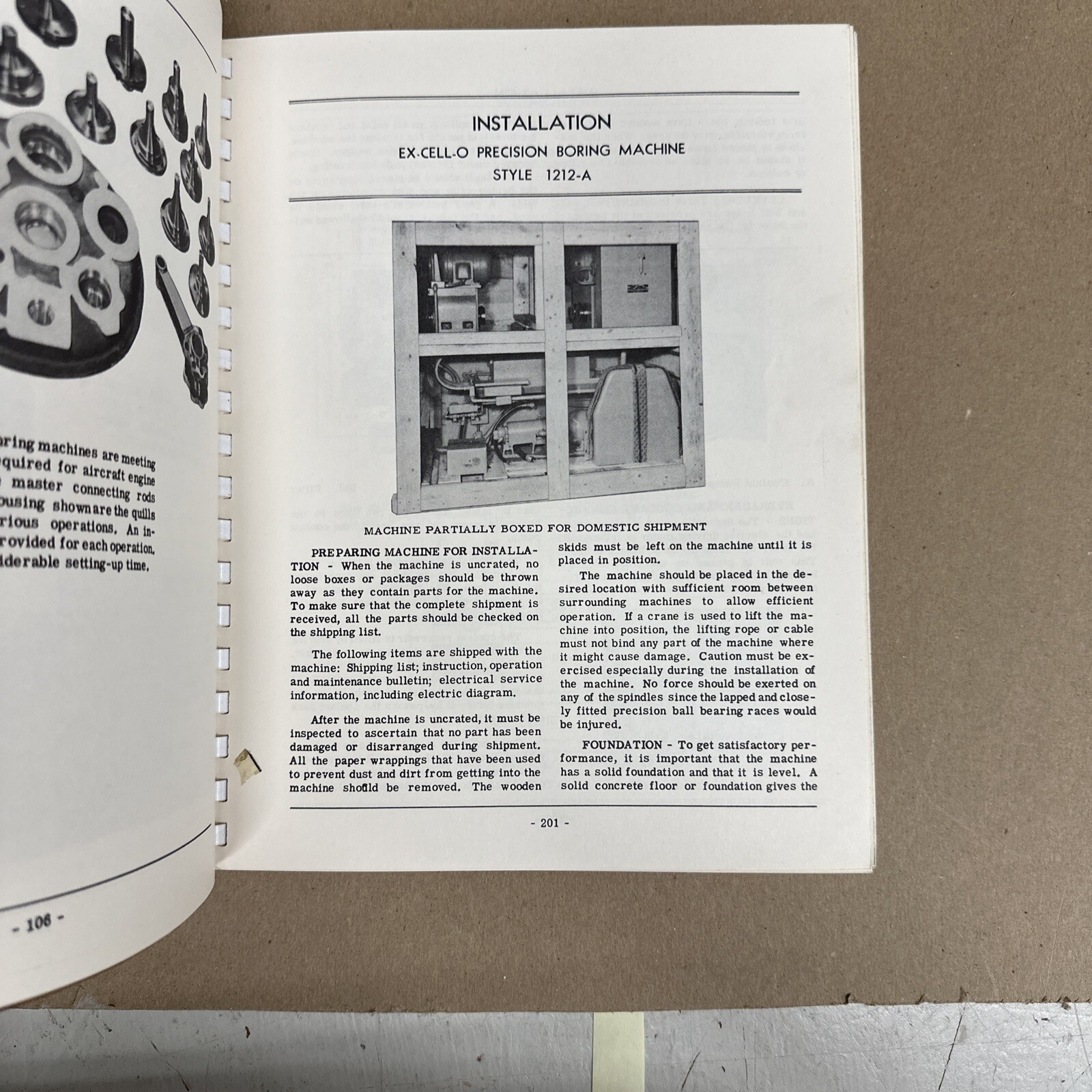 Ex-Cell-O Precision Boring Machine Operation And Maintenance Manual Style 1212-A