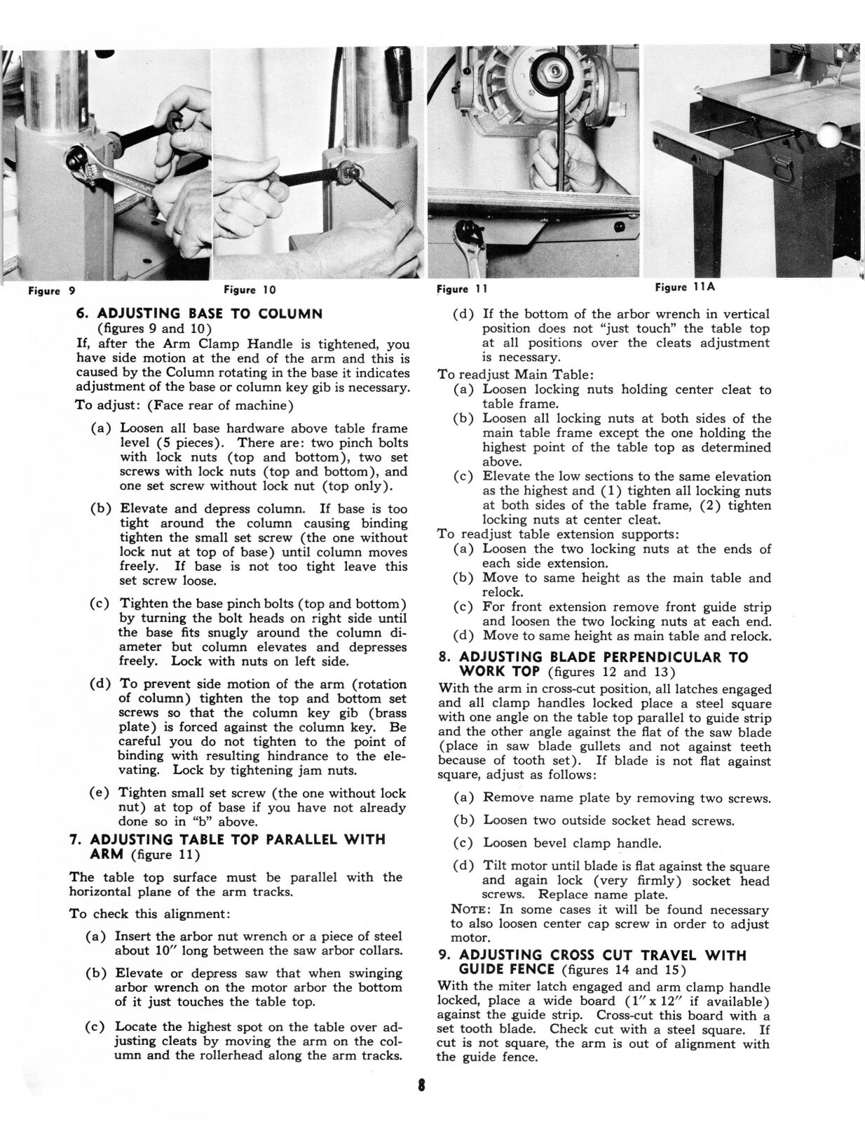 Dewalt Model 1500 Radial Arm Saw Instruction, Maintenance & Parts Manual #1188