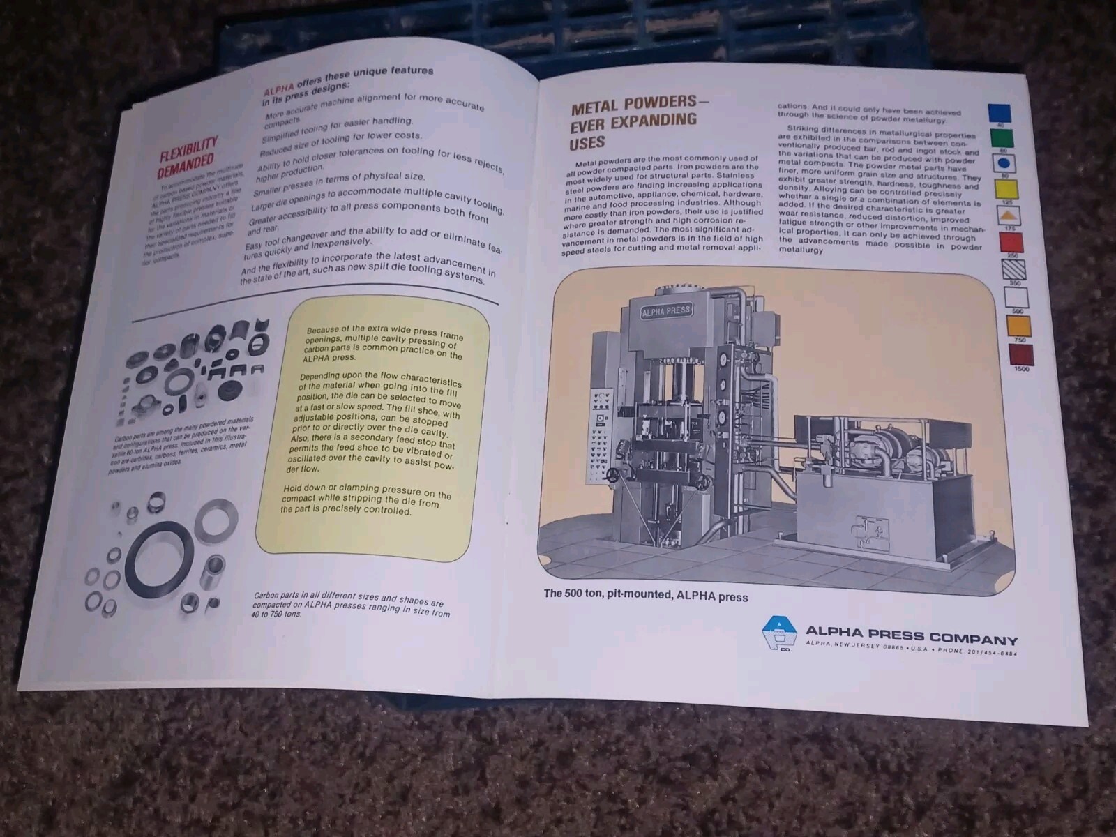 Vtg ALPHA PRESS COMPANY SALES CATALOG Machinist Tools 3 BOOK/FLYER LOT SET