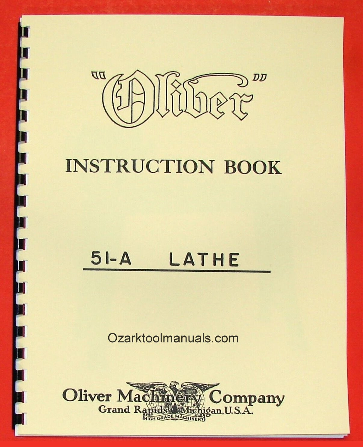 OLIVER 51-A Wood Lathe Instructions and Parts Manual 0946