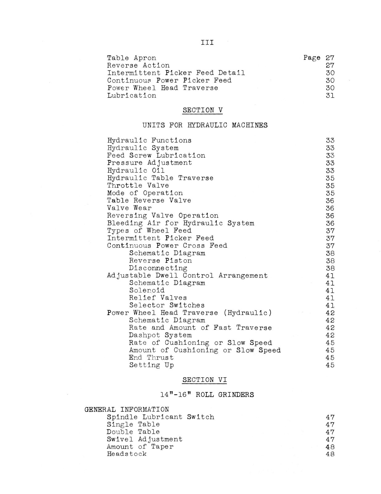 Norton 13″-16″ Type C Roll & Cylindrical Grinder Operating-Service Manual #1045