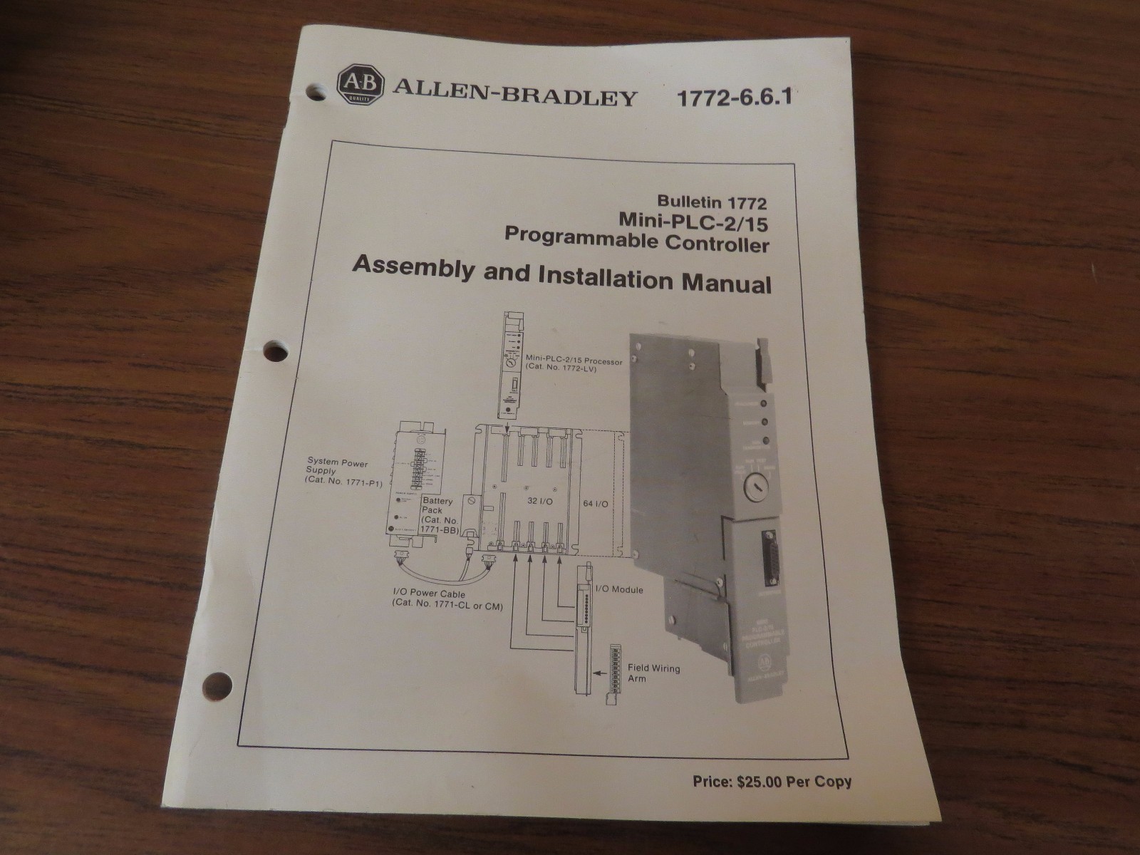 + Allen-Bradley 1772-6.6.1 Bulletin 1772 Mini PLC 2/15 Assembly Install Manual