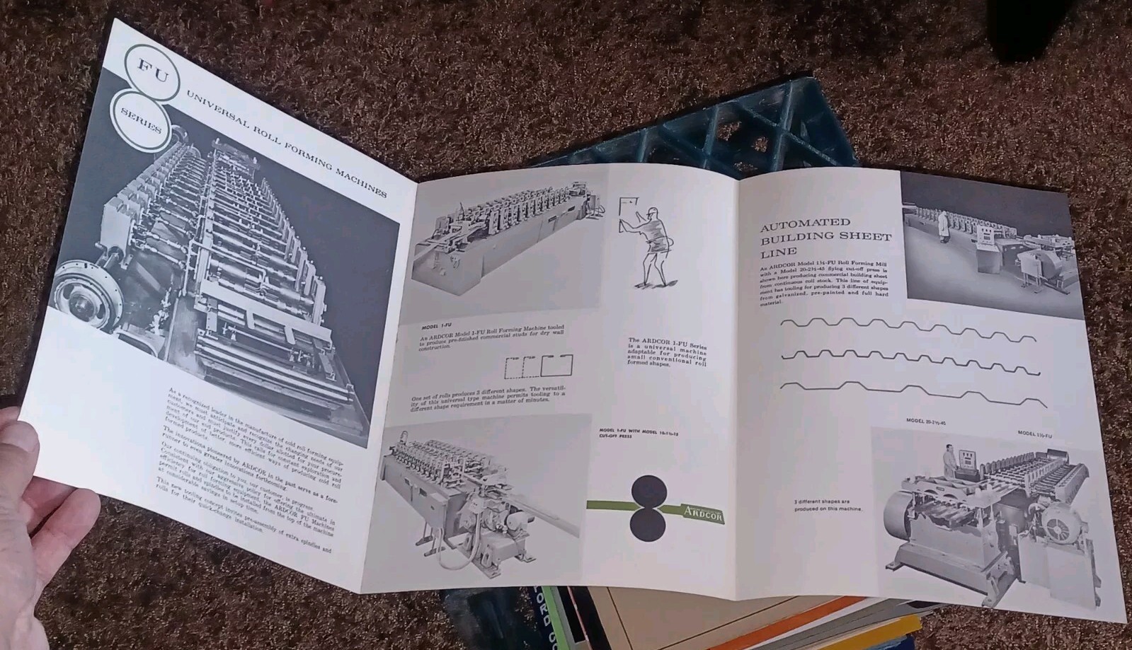 AMERICAN ROLLER DIE CORPORATION ARDCOR ROLL FORMING EQUIPMENT CATALOG FU SERIES