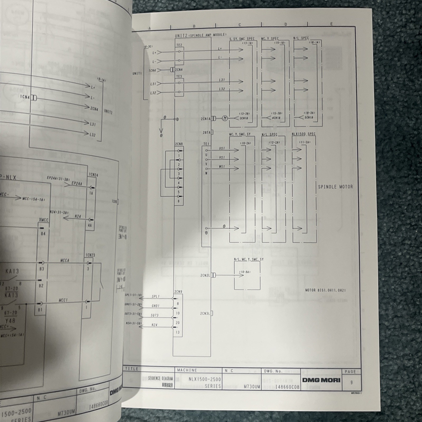 🇺🇸Mori Seiki NL2500/700 Electrical Circuit Diagram | M730UM
