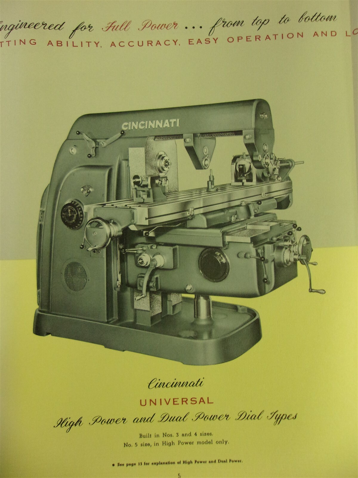 Cincinnati Milling 3,4,5,6 Dial Type Machines Manual *FREE SHIPPING*