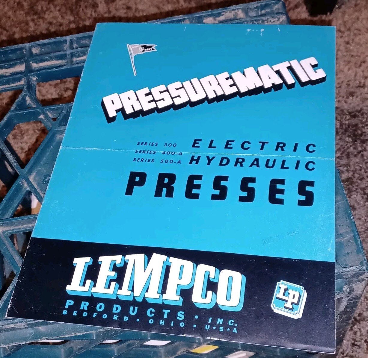 Lempco Pressurematic Series 300 400 400 500 A Electric Hydraulic Presses Catalog