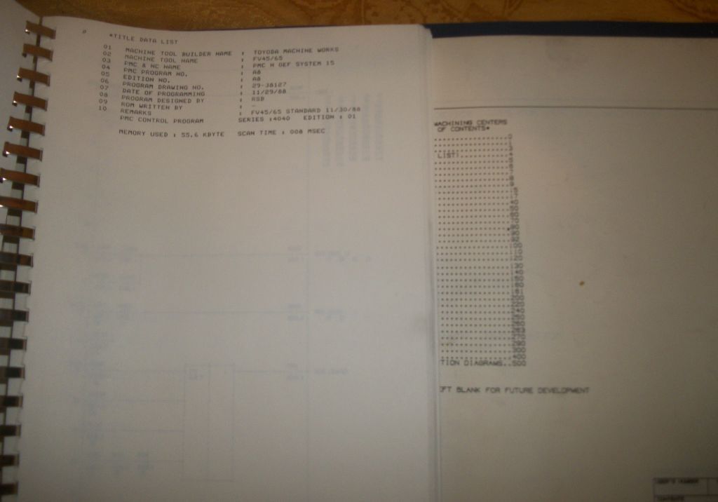 Toyoda Electrical Hardware and Software Drawings