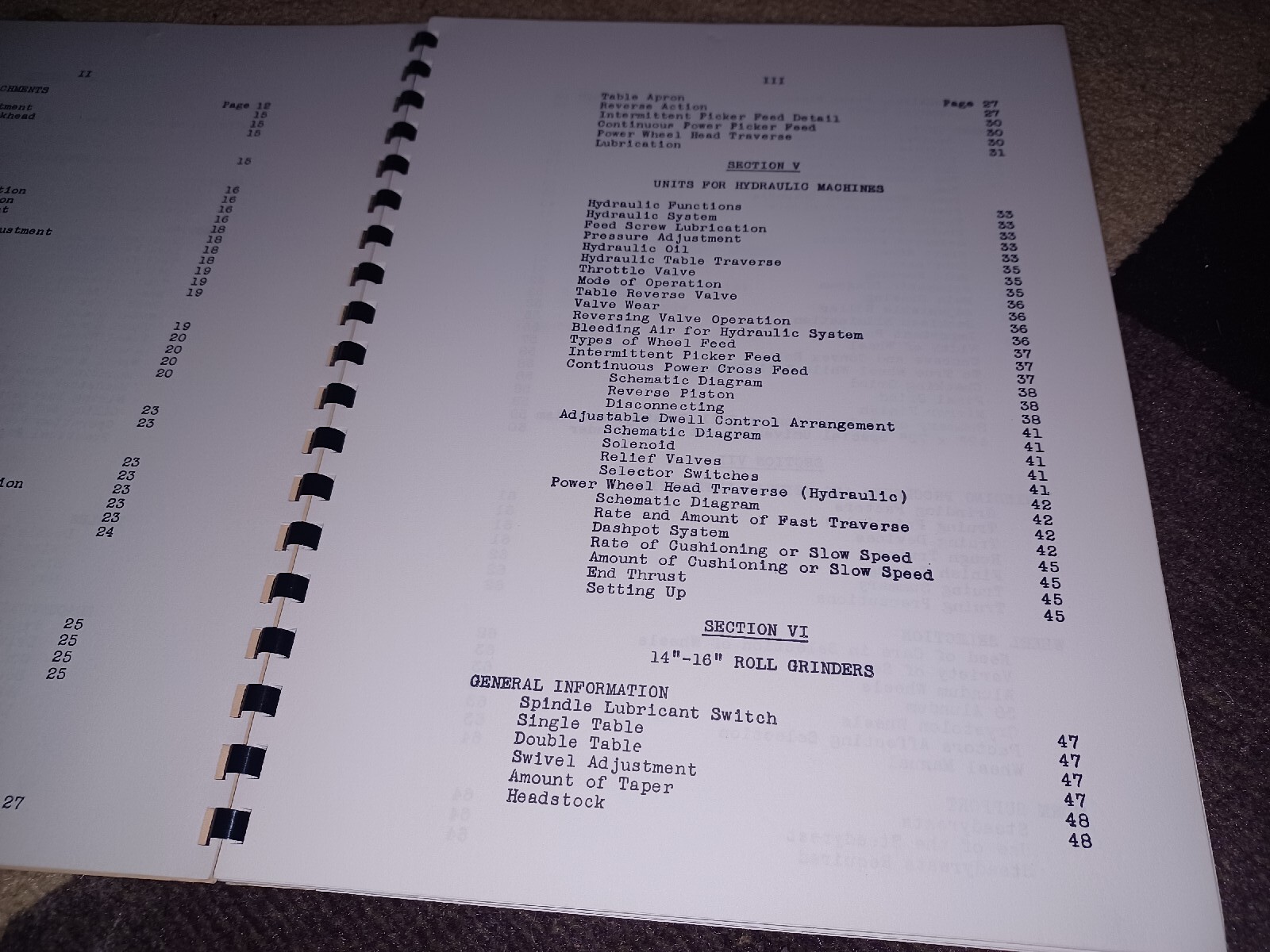 NORTON 14 16 18 Type C Cylindrical GRINDERS Instruction Parts Manual 1545-9 Book