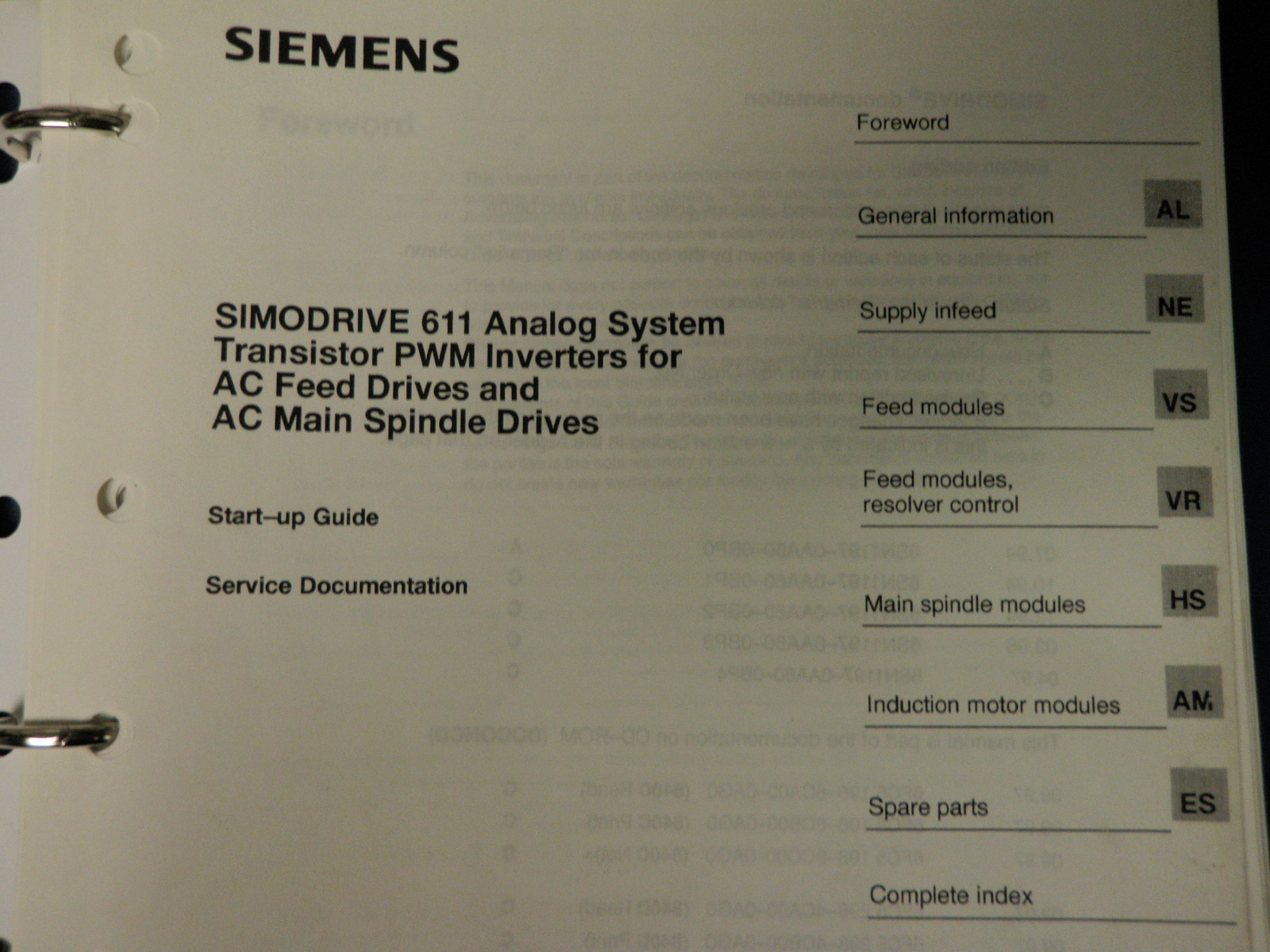 Siemens SIMODRIVE 611 INSTALLATION & START-UP GUIDE_6SN1197-OAA60-OBP4_04.97 ED.