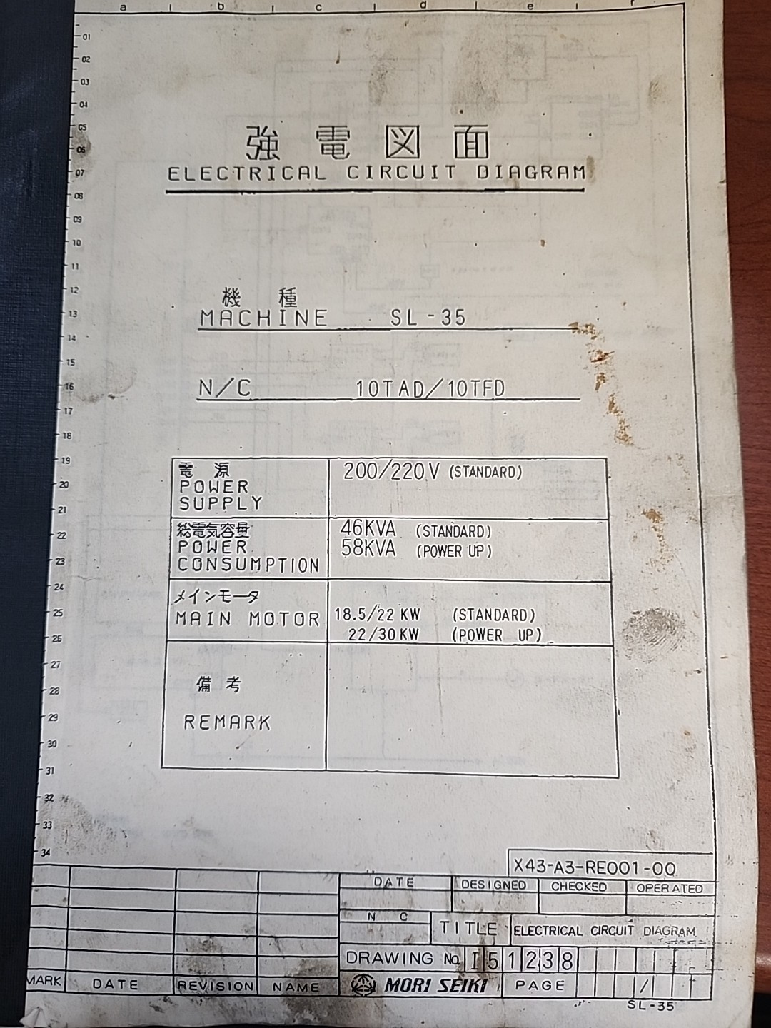 MORI SEIKI operating manuals, electrical diagrams, ect (Early CL/SL series)