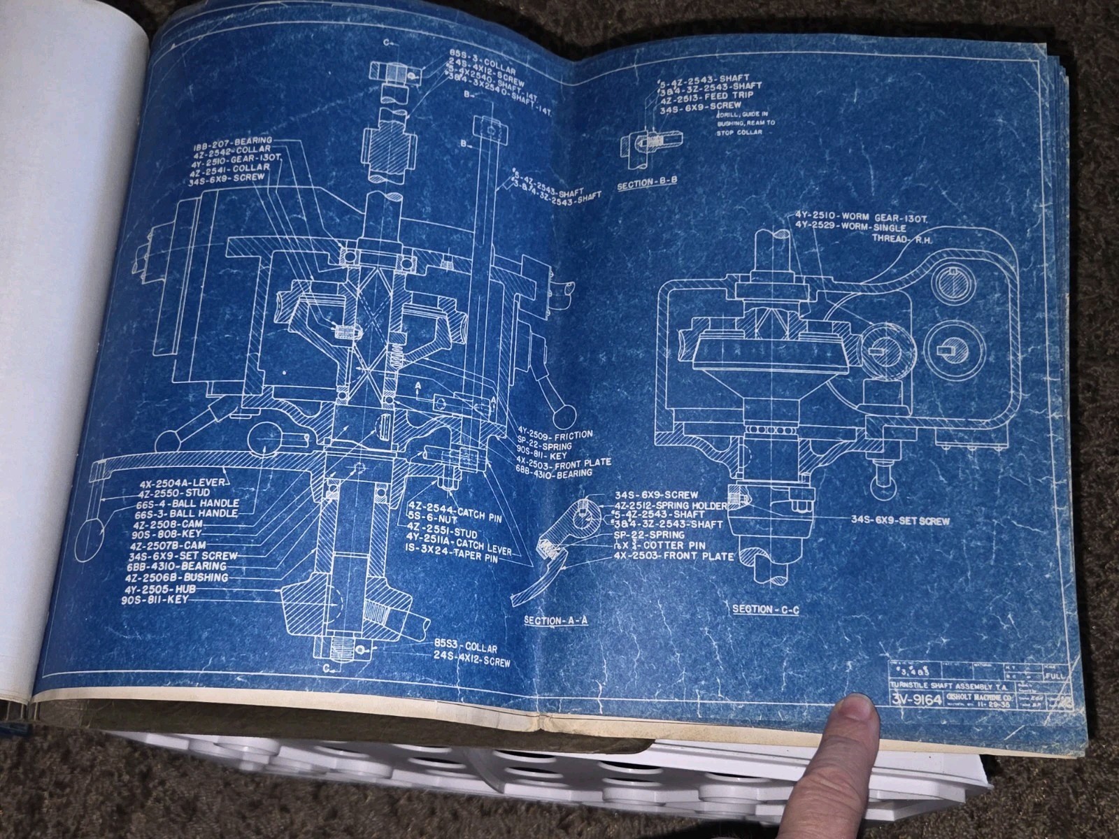 Gisholt Machine Company Blue Prints Book UNIVERSAL TURRET LATHE #5 Original VTG