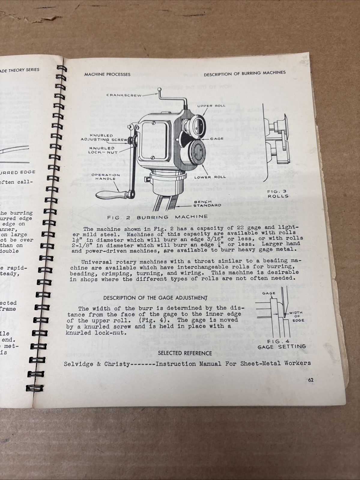 Sheet Metal Working Series- Machine Processes Instruction Manual 1946
