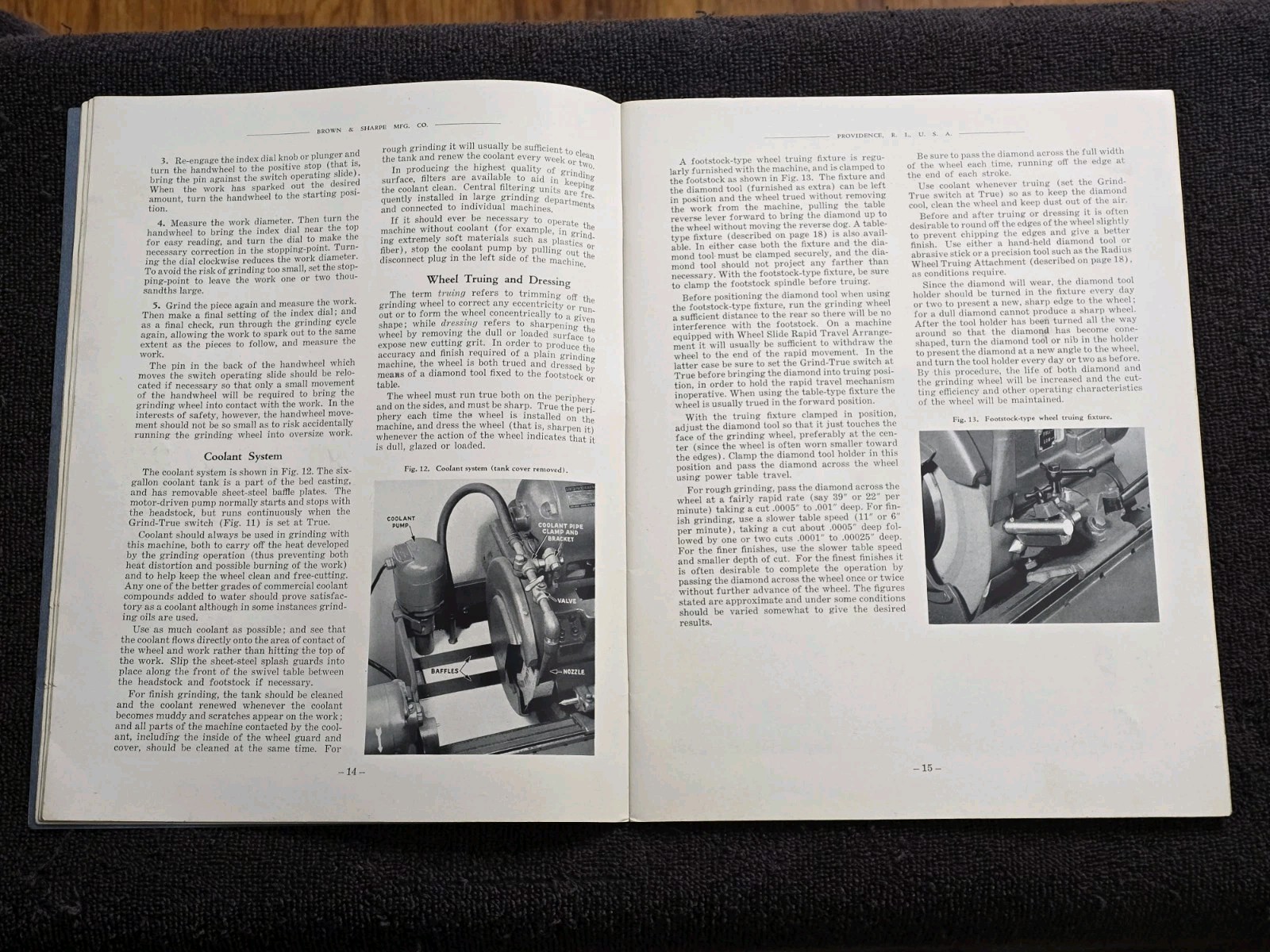 Brown & Sharpe No 5 Plain Grinding Machine 3″ X 12″ & 3″ X 18″ Book Manual Guide