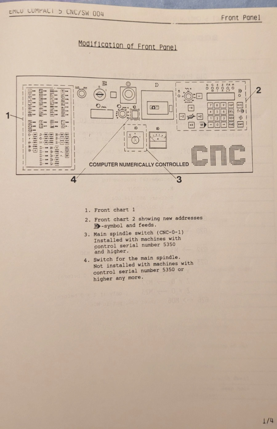 Emco compact 5 PC Lathe Operating Instructions Manual A6C 114004