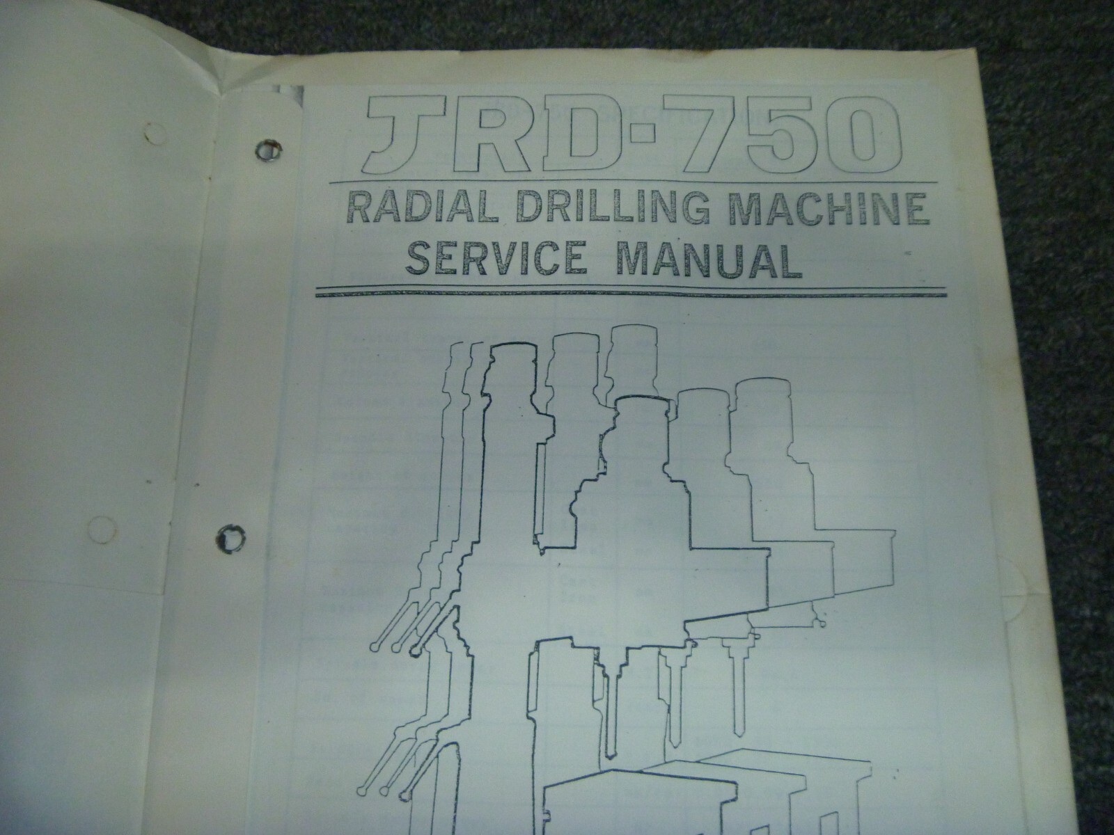 Jet JRD-750 Radial Drilling Machine Shop Service Repair Manual