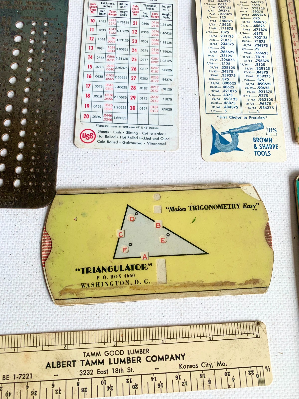 Vintage Machinist Reference Lot Calculators Slide Rules Gage Book Tool Guides
