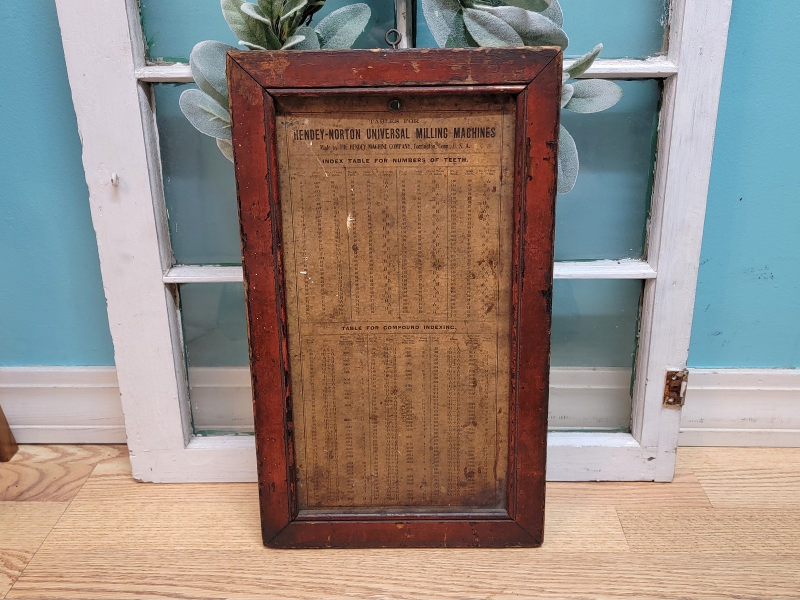 Vintage Framed Hendey-Norton Universal Milling Machine Instructions & Tables