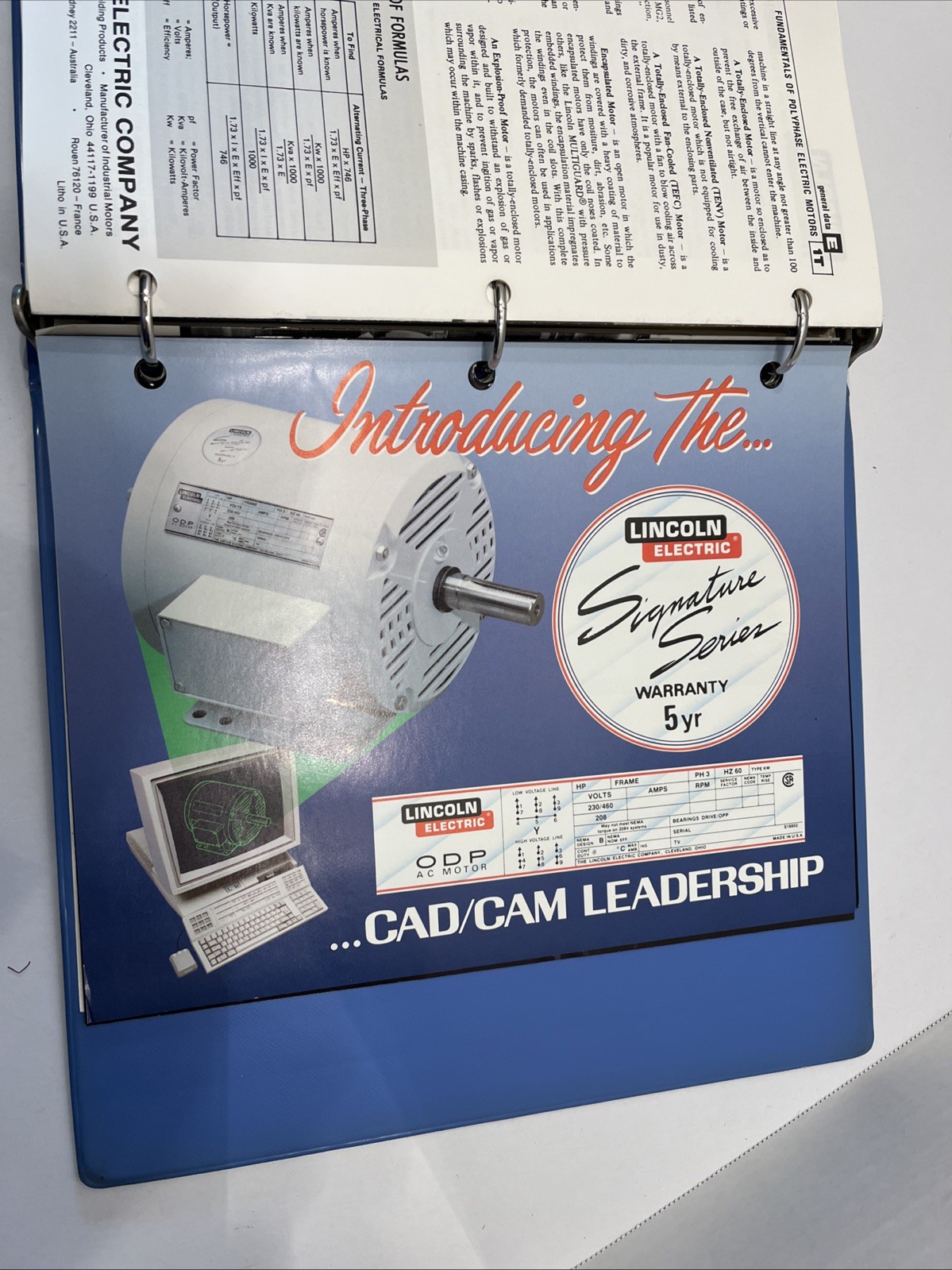 Vintage Lincoln Electric Welder’s & Motor- Product Brochures & Data Information