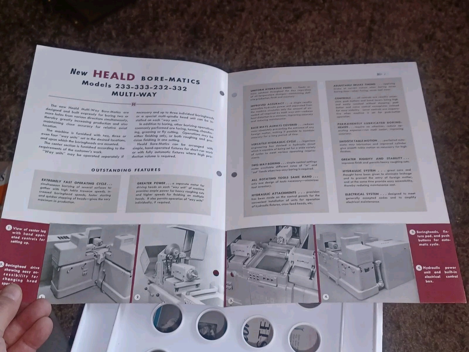 HEALD COMPANY Catalog MODELS 233 333 232 BORE-MATIC PRECISION FINISHING MACHINES