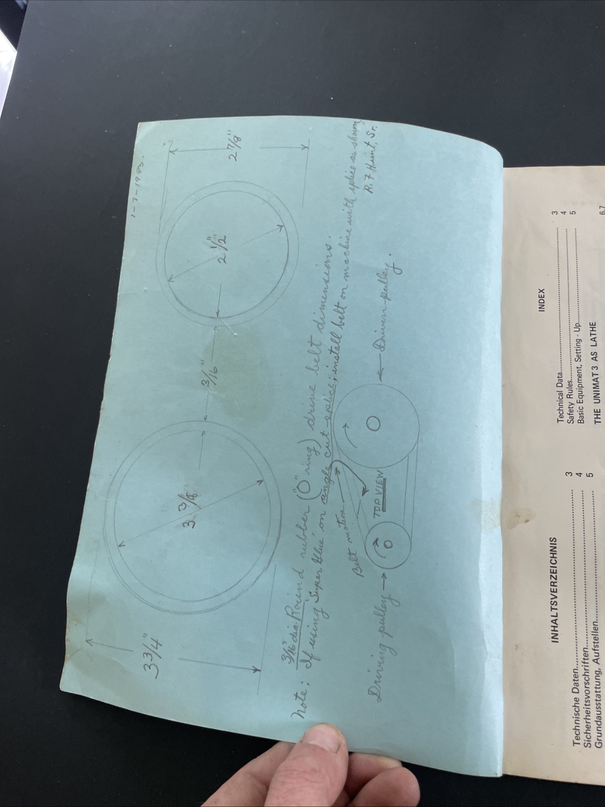Original EMCO UNIMAT 3 Lathe Instruction and parts manual Free Ship