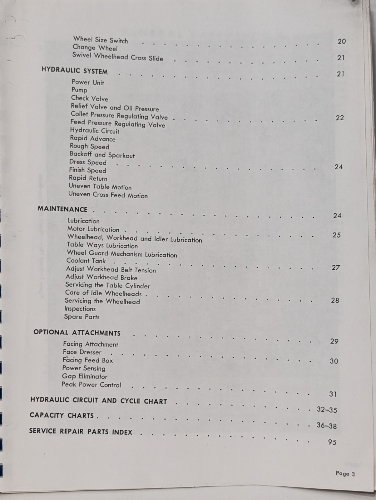 Cincinnati Milacron 271 + 272, Size-Matic + Gage-Matic grinding machines manual