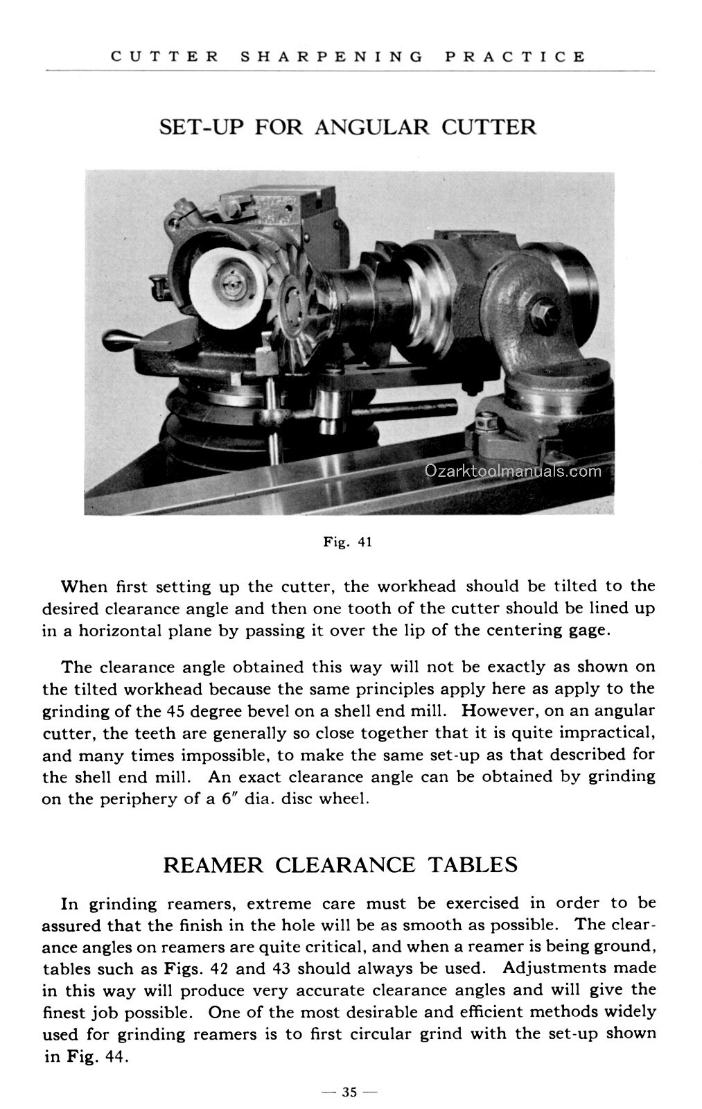 How to Sharpen & Grind Mill Cutters by Cincinnati Instruction Book Manual 1142