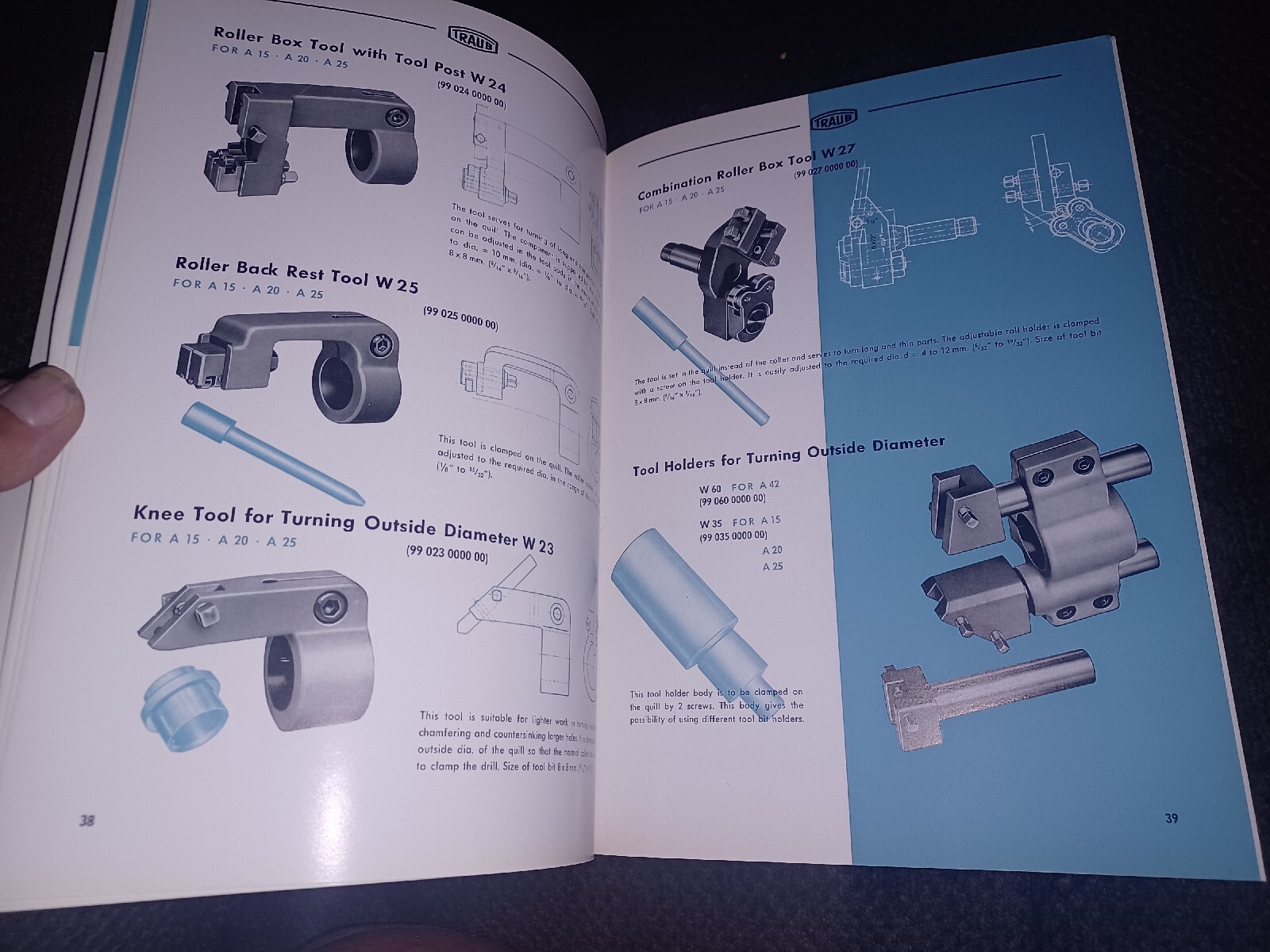 HERMANN TRAUB west Germany TOOLS For Automatics A15 A20 A25 A42 Catalog Book