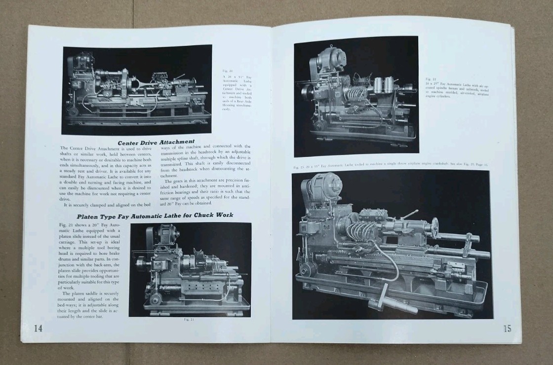 Jones & Lamson Machine Co 20″ Automatic Lathe “Flay” Brochure Metal Working Vtg
