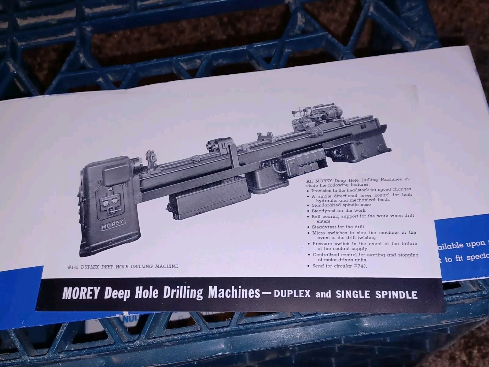 MOREY MACHINE TOOL CATALOG Turret Lathes Shapers Milling Drills SALES FLYER LOT