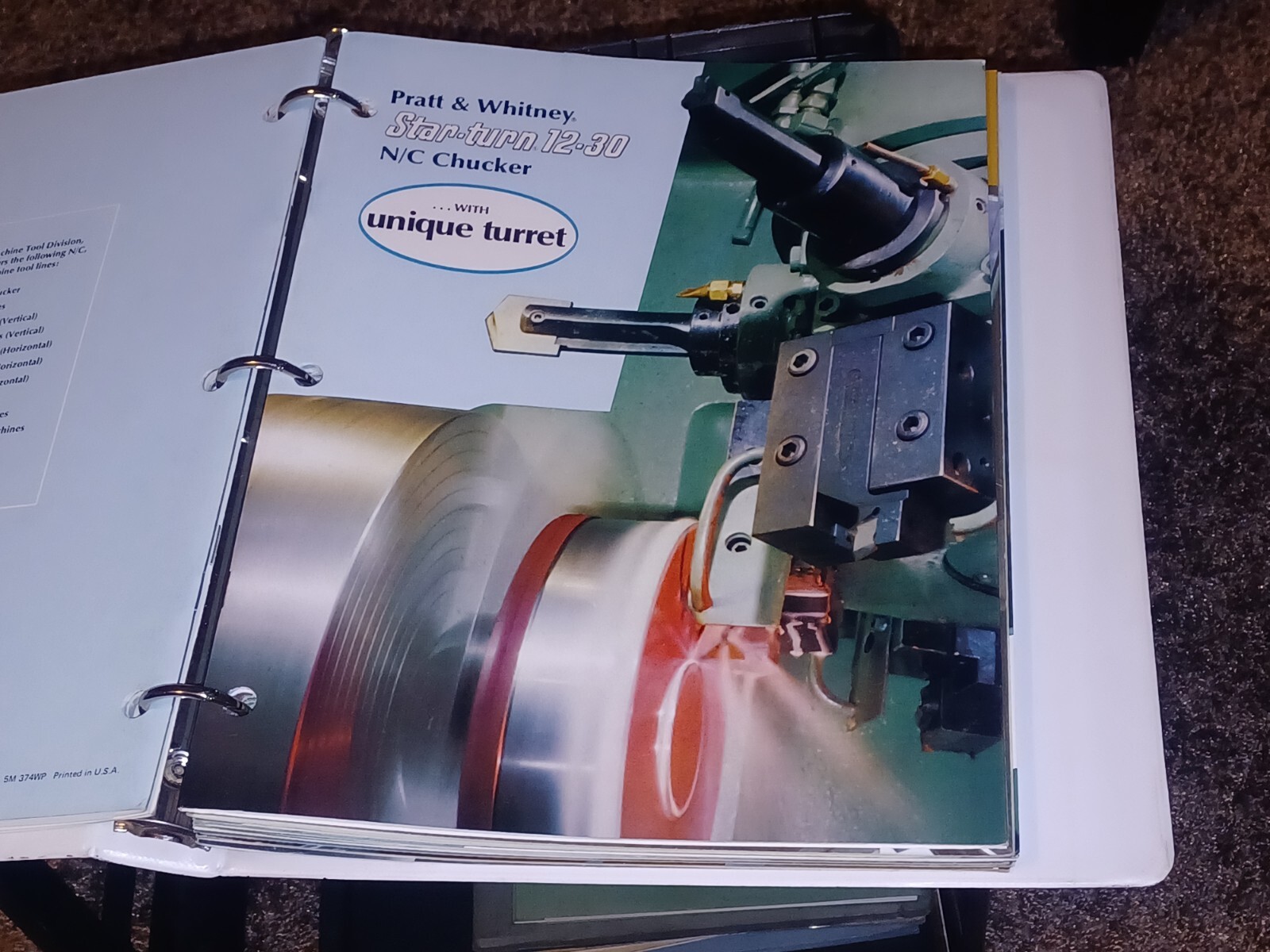1974 Pratt & Whitney MACHINING TOOLS Catalog book LOT salesman 3 Ring Binder OLD