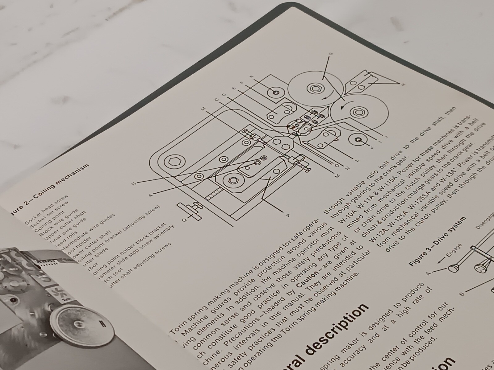Torin Springmaker Operating Instructions & Maintenance Machine Manual, as shown